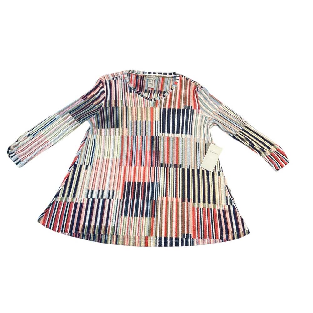 NWT Womens Med Multiples Casual Top Patchwork Ladies Top New Spring Fashion